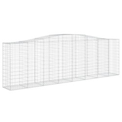 vidaXL Cesta gaviones forma arco hierro galvanizado 400x50x120/140 cm