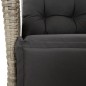 vidaXL Set comedor de jardín 5 pzas cojines ratán sintético gris claro vidaXL Set comedor de jardín 5 pzas cojines ratán sintético gris claro