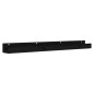 vidaXL Estantes de pared 2 uds madera maciza de pino negro 110x12x9 cm vidaXL Estantes de pared 2 uds madera maciza de pino negro 110x12x9 cm