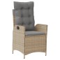 vidaXL Set comedor de jardín 9 pzas con cojines ratán sintético beige vidaXL Set comedor de jardín 9 pzas con cojines ratán sintético beige