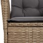 vidaXL Set comedor de jardín 9 pzas con cojines ratán sintético beige vidaXL Set comedor de jardín 9 pzas con cojines ratán sintético beige