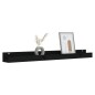 vidaXL Estantes de pared 2 uds madera maciza de pino negro 110x12x9 cm vidaXL Estantes de pared 2 uds madera maciza de pino negro 110x12x9 cm