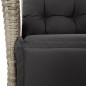 vidaXL Set comedor jardín 7 pzas y cojines ratán sintético gris claro vidaXL Set comedor jardín 7 pzas y cojines ratán sintético gris claro