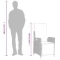 vidaXL Set comedor jardín 7 pzas y cojines ratán sintético gris claro vidaXL Set comedor jardín 7 pzas y cojines ratán sintético gris claro