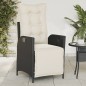 vidaXL Sillones reclinables jardín con reposapiés 2 uds ratán PE negro vidaXL Sillones reclinables jardín con reposapiés 2 uds ratán PE negro
