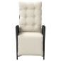 vidaXL Sillones reclinables jardín con reposapiés 2 uds ratán PE negro vidaXL Sillones reclinables jardín con reposapiés 2 uds ratán PE negro