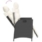 vidaXL Sillones reclinables jardín con reposapiés 2 uds ratán PE negro vidaXL Sillones reclinables jardín con reposapiés 2 uds ratán PE negro