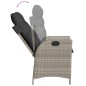 vidaXL Set comedor de jardín 5 pzas cojines ratán sintético gris claro
