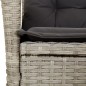 vidaXL Set comedor de jardín 5 pzas cojines ratán sintético gris claro
