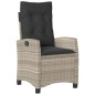 vidaXL Set comedor de jardín 3 pzas cojines ratán sintético gris claro vidaXL Set comedor de jardín 3 pzas cojines ratán sintético gris claro
