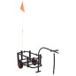 vidaXL Carrito de pesca de acero negro vidaXL Carrito de pesca de acero negro