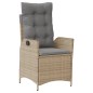 vidaXL Set comedor de jardín 9 pzas con cojines ratán sintético beige vidaXL Set comedor de jardín 9 pzas con cojines ratán sintético beige