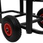 vidaXL Carrito de pesca de acero negro vidaXL Carrito de pesca de acero negro