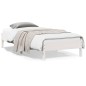 vidaXL Estructura de cama madera maciza de pino blanco 90x200 cm vidaXL Estructura de cama madera maciza de pino blanco 90x200 cm