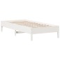 vidaXL Estructura de cama madera maciza de pino blanco 90x200 cm vidaXL Estructura de cama madera maciza de pino blanco 90x200 cm