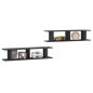 vidaXL Estantes de pared 2 uds contrachapado gris brillante 90x18x20cm vidaXL Estantes de pared 2 uds contrachapado gris brillante 90x18x20cm