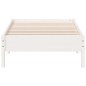vidaXL Estructura de cama madera maciza de pino blanco 90x200 cm vidaXL Estructura de cama madera maciza de pino blanco 90x200 cm