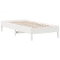 vidaXL Estructura de cama madera maciza de pino blanco 90x200 cm vidaXL Estructura de cama madera maciza de pino blanco 90x200 cm