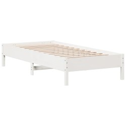 vidaXL Estructura de cama madera maciza de pino blanco 100x200 cm