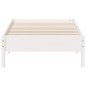 vidaXL Estructura de cama madera maciza de pino blanco 100x200 cm