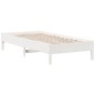 vidaXL Estructura de cama madera maciza de pino blanco 100x200 cm