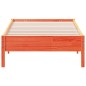 vidaXL Estructura de cama madera maciza de pino marrón cera 90x200 cm