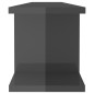 vidaXL Estantes de pared 2 uds contrachapado gris brillante 90x18x20cm vidaXL Estantes de pared 2 uds contrachapado gris brillante 90x18x20cm