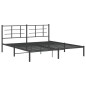 vidaXL Estructura de cama con cabecero metal negro 183x213 cm vidaXL Estructura de cama con cabecero metal negro 183x213 cm