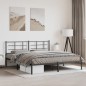 vidaXL Estructura de cama con cabecero metal negro 183x213 cm vidaXL Estructura de cama con cabecero metal negro 183x213 cm