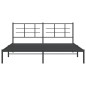 vidaXL Estructura de cama con cabecero metal negro 183x213 cm vidaXL Estructura de cama con cabecero metal negro 183x213 cm
