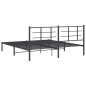 vidaXL Estructura de cama con cabecero metal negro 183x213 cm vidaXL Estructura de cama con cabecero metal negro 183x213 cm