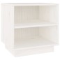 vidaXL Mesita de noche de madera maciza de pino blanco 40x34x40 cm