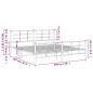 vidaXL Estructura de cama cabecero y estribo metal negro 193x203 cm vidaXL Estructura de cama cabecero y estribo metal negro 193x203 cm