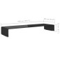 vidaXL Soporte para TV/Elevador monitor cristal negro 100x30x13 cm vidaXL Soporte para TV/Elevador monitor cristal negro 100x30x13 cm