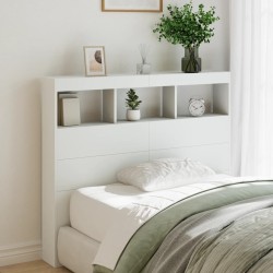 vidaXL Cabecero de cama con LED blanco 120x17x102 cm