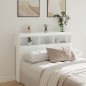 vidaXL Cabecero de cama con LED blanco 140x17x102 cm vidaXL Cabecero de cama con LED blanco 140x17x102 cm