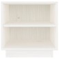 vidaXL Mesita de noche de madera maciza de pino blanco 40x34x40 cm