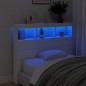 vidaXL Cabecero de cama con LED blanco 120x17x102 cm vidaXL Cabecero de cama con LED blanco 120x17x102 cm