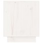 vidaXL Mesita de noche de madera maciza de pino blanco 40x34x40 cm