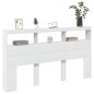 vidaXL Cabecero de cama con LED blanco 180x17x102 cm vidaXL Cabecero de cama con LED blanco 180x17x102 cm
