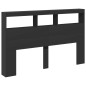 vidaXL Cabecero de cama con LED negro 160x17x102 cm vidaXL Cabecero de cama con LED negro 160x17x102 cm