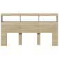 vidaXL Cabecero de cama con LED roble Sonoma 180x17x102 cm