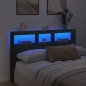 vidaXL Cabecero de cama con LED negro 160x17x102 cm vidaXL Cabecero de cama con LED negro 160x17x102 cm