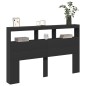 vidaXL Cabecero de cama con LED negro 160x17x102 cm vidaXL Cabecero de cama con LED negro 160x17x102 cm