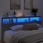 vidaXL Cabecero de cama con LED negro 220x17x102 cm vidaXL Cabecero de cama con LED negro 220x17x102 cm