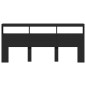 vidaXL Cabecero de cama con LED negro 220x17x102 cm vidaXL Cabecero de cama con LED negro 220x17x102 cm
