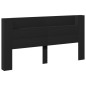 vidaXL Cabecero de cama con LED negro 200x16,5x103,5 cm vidaXL Cabecero de cama con LED negro 200x16,5x103,5 cm