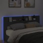 vidaXL Cabecero de cama con LED negro 200x16,5x103,5 cm vidaXL Cabecero de cama con LED negro 200x16,5x103,5 cm