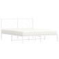 vidaXL Estructura de cama de metal con cabecero blanca 150x200 cm vidaXL Estructura de cama de metal con cabecero blanca 150x200 cm