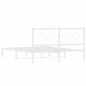 vidaXL Estructura de cama de metal con cabecero blanca 150x200 cm vidaXL Estructura de cama de metal con cabecero blanca 150x200 cm